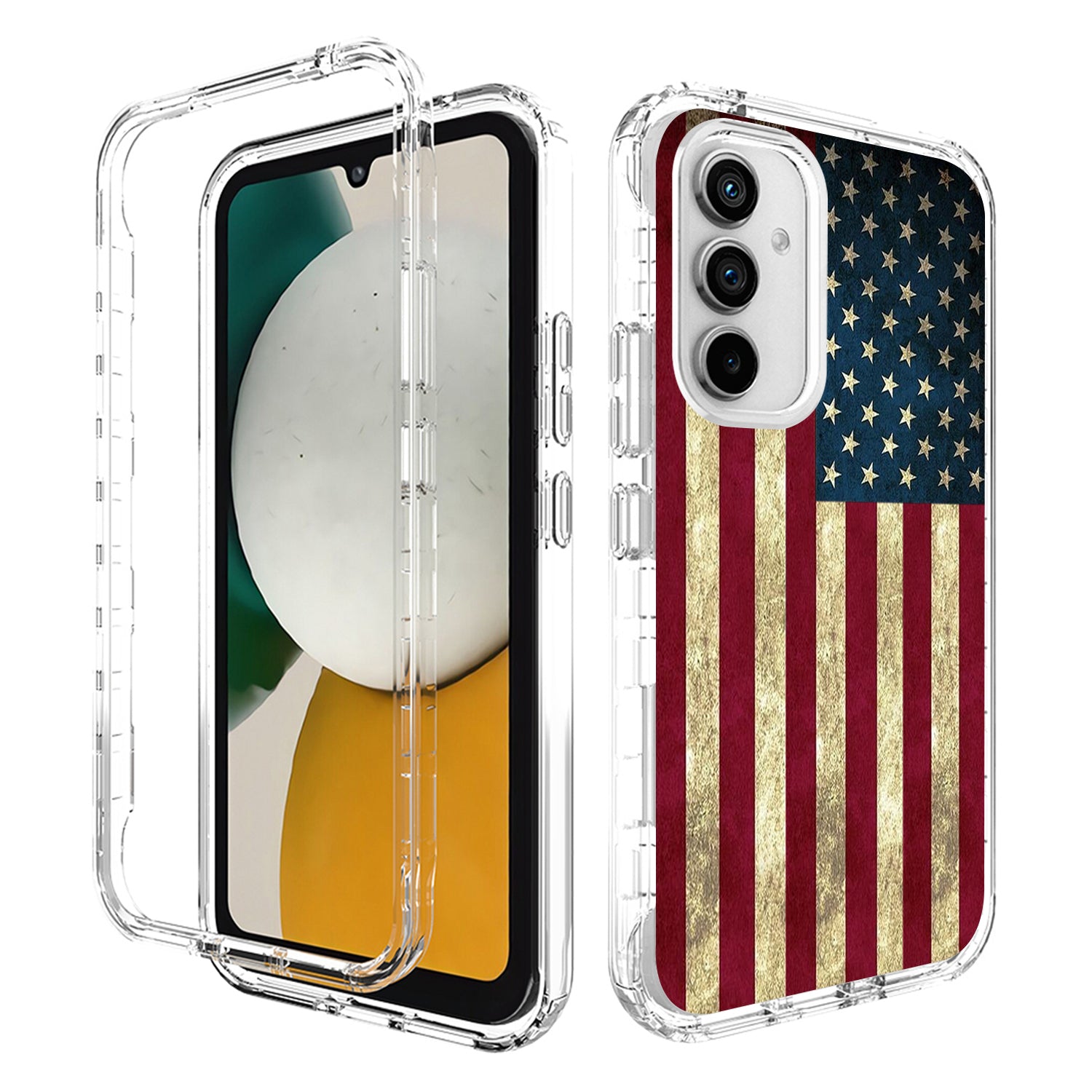 For Samsung Galaxy A34 5G PC Frame TPU Transparent Phone Case Pattern Printing Anti-scratch Cover For Samsung Galaxy A34 5G PC Frame TPU Transparent Phone Case Pattern Printing Anti-scratch Cover